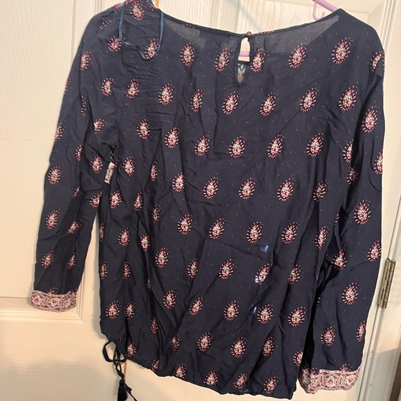 Lucky Brand Navy and Red Paisley Blouse - Picture 2 of 3